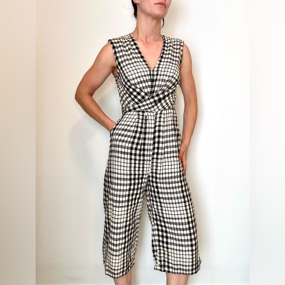 Urban Outfitters Plaid Black and White Jumpsuit size 0